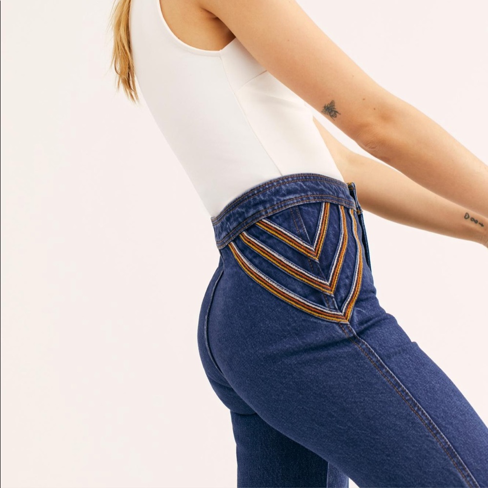Over the rainbow flare jeans free people